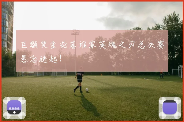 巨额奖金花落谁家英魂之刃总决赛悬念迭起！